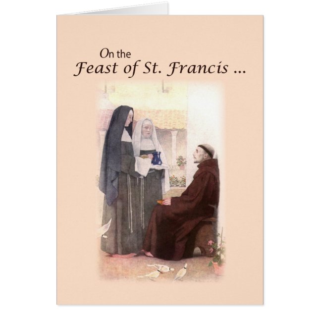 Gezegende Feest Day of St. Francis met St. Clare (Voorkant)