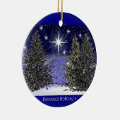 Gezegende Feestdagen Keramisch Ornament (Rechts)