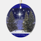 Gezegende Feestdagen Keramisch Ornament (Links)