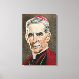 Gezegende Fulton J. Sheen Portret Canvas Afdruk