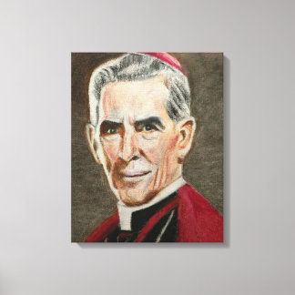 Gezegende Fulton J. Sheen Portret Canvas Afdruk