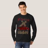 Gezegende Gammy Kerst Rode Vrachtwagen Plaid Kleur T-shirt (Voorkant volledig)