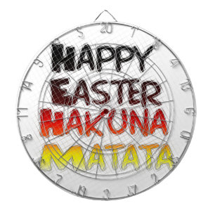 Gezegende Gelukkige Pasen Hakuna Matata Vakantiepe Dartbord