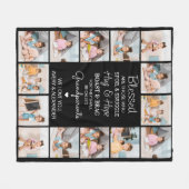Gezegende Grootouders Custom Moderne Fotocollage Fleece Deken (Voorkant (Horizontaal))