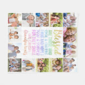 Gezegende Grootouders Fotocollage Fleece Deken (Voorkant (Horizontaal))