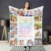 Gezegende Grootouders Fotocollage Fleece Deken