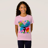 GEZEGENDE GYMNAST GEPERSONALISEERDE SCHRIFT VERS T T-SHIRT (Voorkant volledig)