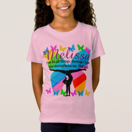 GEZEGENDE GYMNAST GEPERSONALISEERDE SCHRIFT VERS T T-SHIRT
