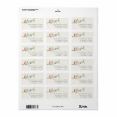Gezegende handgeschilderde kerst adreslabel etiket (Full Sheet)