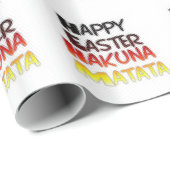 Gezegende Happy Paast Hakuna Matata Holiday Season Cadeaupapier (Rol Hoek)