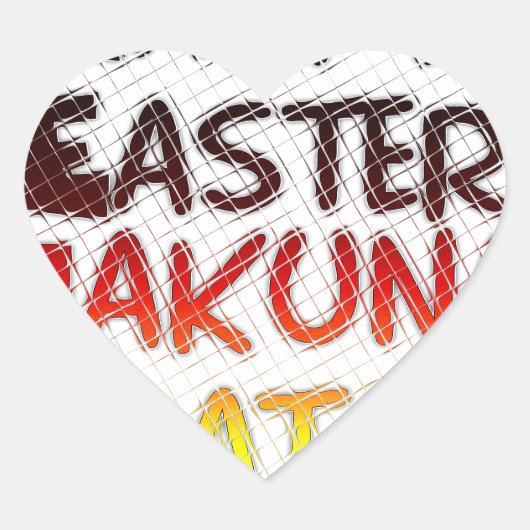 Gezegende Happy Paast Hakuna Matata Holiday Season Hart Sticker (Voorkant)