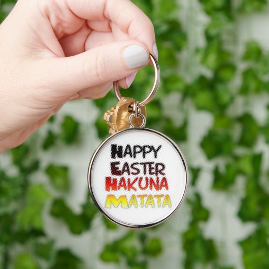 Gezegende Happy Paast Hakuna Matata Holiday Season Sleutelhanger (Hand)