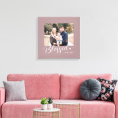 Gezegende Hart Bewerkbare Kleur Ingepakte Canvas Afdruk (Insitu (Woonkamer))