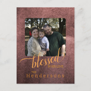 Gezegende Herfst Familie Custom Photo Briefkaart