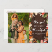 gezegende herfst laat Thanksgiving achter Briefkaart (Voorkant / Achterkant)