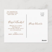 gezegende herfst laat Thanksgiving achter Briefkaart (Achterkant)