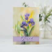 Gezegende Iris notecard Kaart (Staand voorkant)