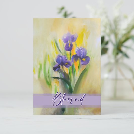 Gezegende Iris notecard Kaart (Staand voorkant)