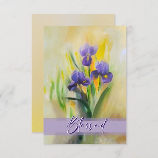 Gezegende Iris notecard Kaart (Voorkant / Achterkant)