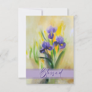 Gezegende Iris notecard Kaart