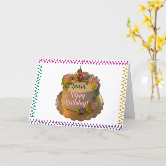 Gezegende Kaart van de 10e verjaardag (Gele Bloem)