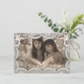 Gezegende Kerst Transparante Fotokaart Feestdagenkaart (Staand voorkant)