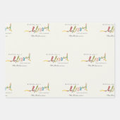 Gezegende Kerst Verpakking Papieren Blad Set van 3 Inpakpapier Vel (Voorkant)