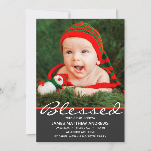 Gezegende kerstfeestdag geboorte (Voorkant)