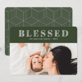 Gezegende kerstfoto vakantiekaart feestdagenkaart (Voorkant / Achterkant)