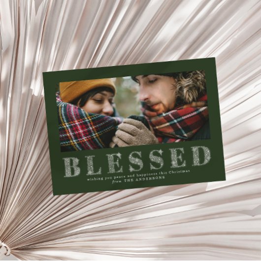 Gezegende kerstkaart. feestdagenkaart