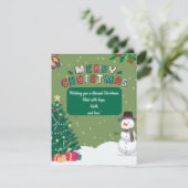 "Gezegende kerstkaart met leuke kerstontwerp" (Staand voorkant)