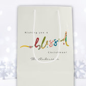 Gezegende Kerstmis Verpakking cadeau tas Medium Cadeauzakje