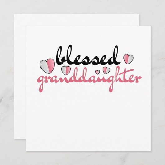 Gezegende kleindochter van mijn mooie grootouders kaart (Voorkant / Achterkant)