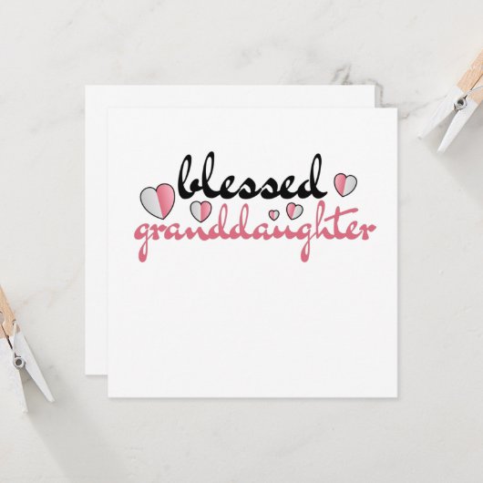 Gezegende kleindochter van mijn mooie grootouders kaart (Voorkant / Achterkant in situ)