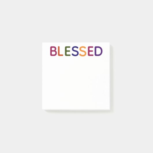 Gezegende Kleurrijke 3 x 3 Post-it® Notes (Voorkant)