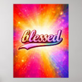 Gezegende Kleurrijke Typografie Inspirerend Poster (Voorkant)