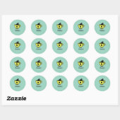gezegende koffie ronde sticker (Vel)