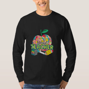 Gezegende leraar eerste dag onderwijs waardering P T-shirt