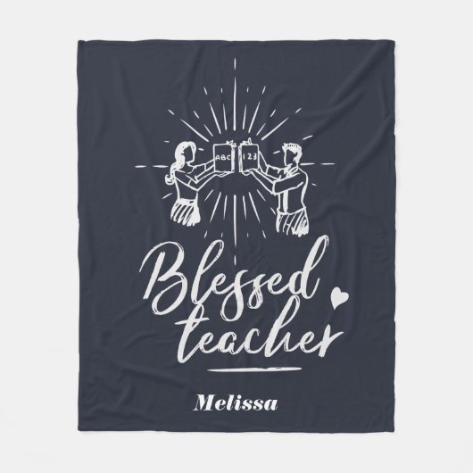 Gezegende leraar Kindergarten Opdrachtgever Fleece Deken (Voorkant)