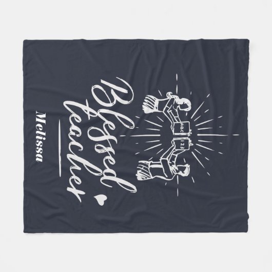 Gezegende leraar Kindergarten Opdrachtgever Fleece Deken (Voorkant (Horizontaal))