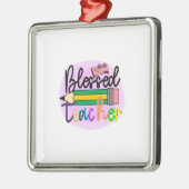 Gezegende leraar metalen ornament (Links)