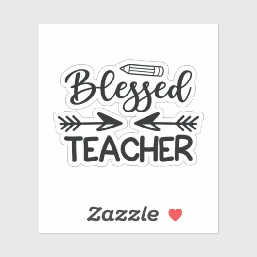 Gezegende leraar sticker (Vel)