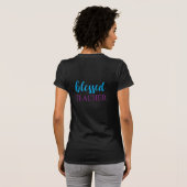 Gezegende leraar typografie t-shirt (Achterkant volledig)