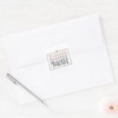 Gezegende leraar vierkante sticker (Envelop)