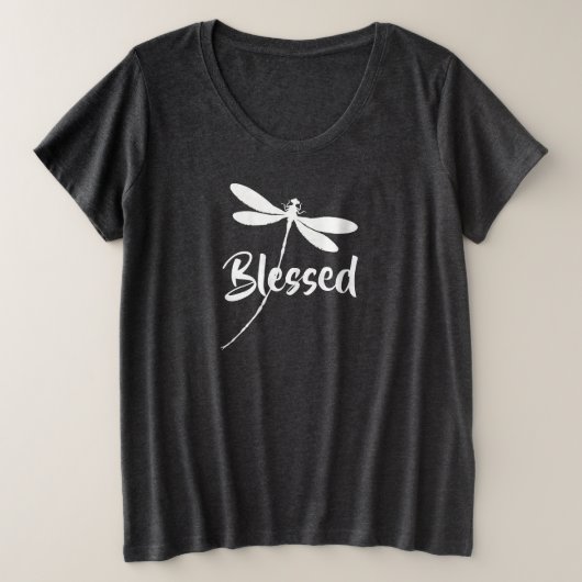 Gezegende libel grote maat t-shirt (Design voorkant)