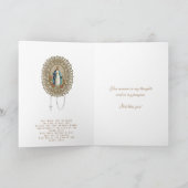 Gezegende Maagd Heil Maria Katholieke Bloemen Kaart (Binnen)