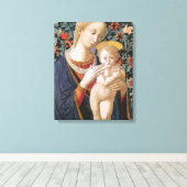 Gezegende Maagd Madonna en Kind Jesus Canvas Afdruk (Insitu (Houten vloer))