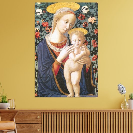 Gezegende Maagd Madonna en Kind Jesus Canvas Afdruk (Insitu (Woonkamer))