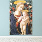 Gezegende Maagd Madonna en Kind Jesus Canvas Afdruk (Insitu (Houten vloer))