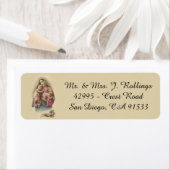 Gezegende Maagd Maria Baby Jesus Flowers Etiket (Insitu)